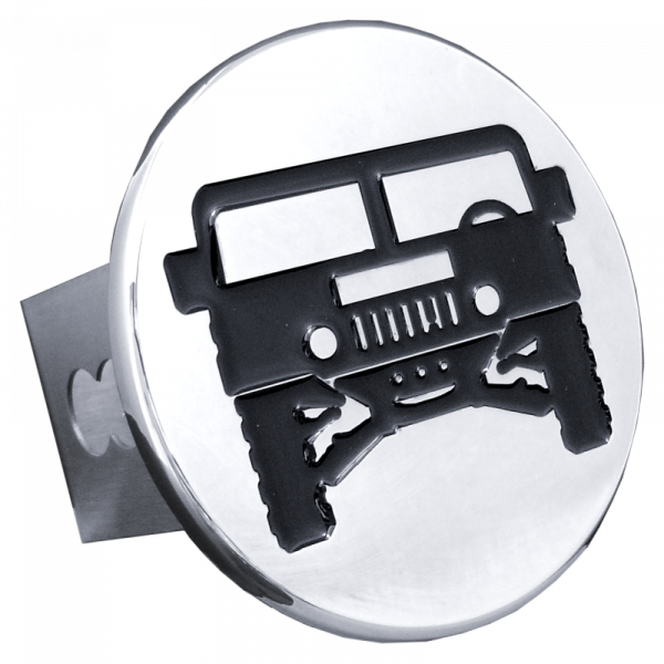 Dark Slate Gray Hummer Chrome Trailer Hitch Plug