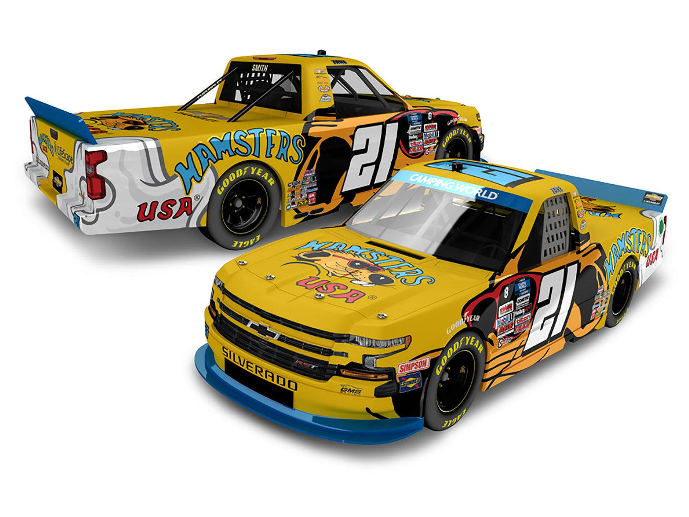 Zane Smith 2021 Hamsters USA 1:24 Diecast