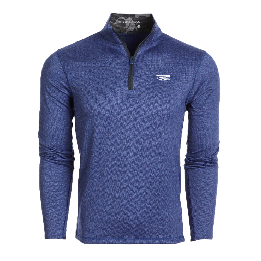 Cadillac Men's Herringbone Quarter Zip by Greyson
