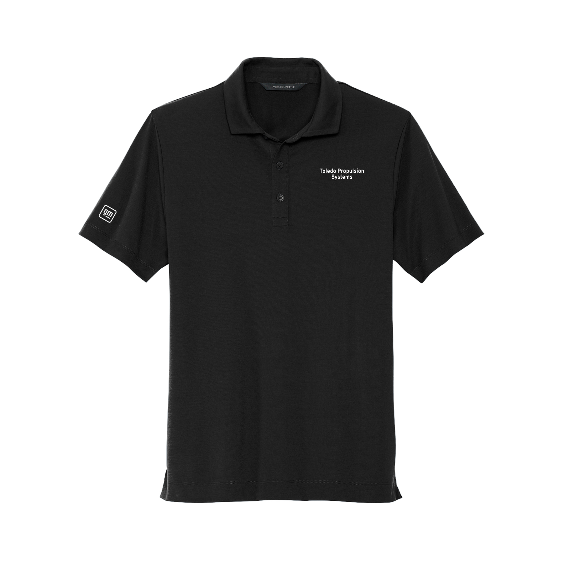 Black TPS Men's Stretch Jersey Polo