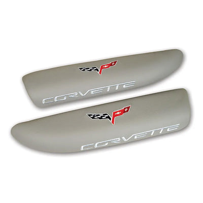 C6 Corvette Embroidered Leather Arm Rest Pads