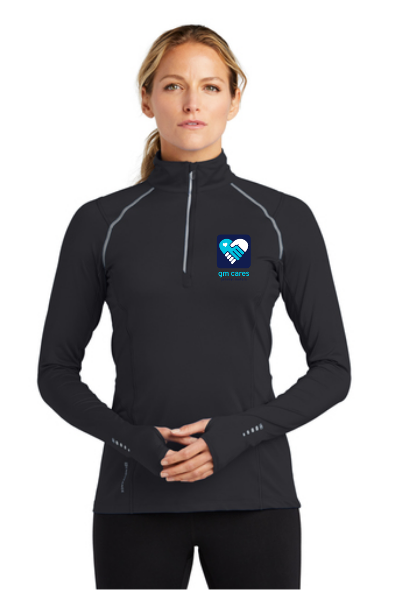 Dark Slate Gray GM Cares Women Ogio Nexus 1/4-Zip Pullover