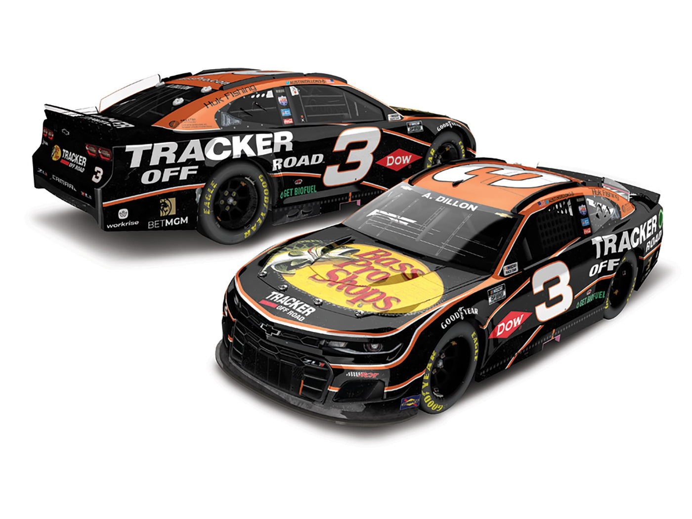 Austin Dillon 2021 Bass Pro Shops Duel #2 Race Win 1:24 Diecast