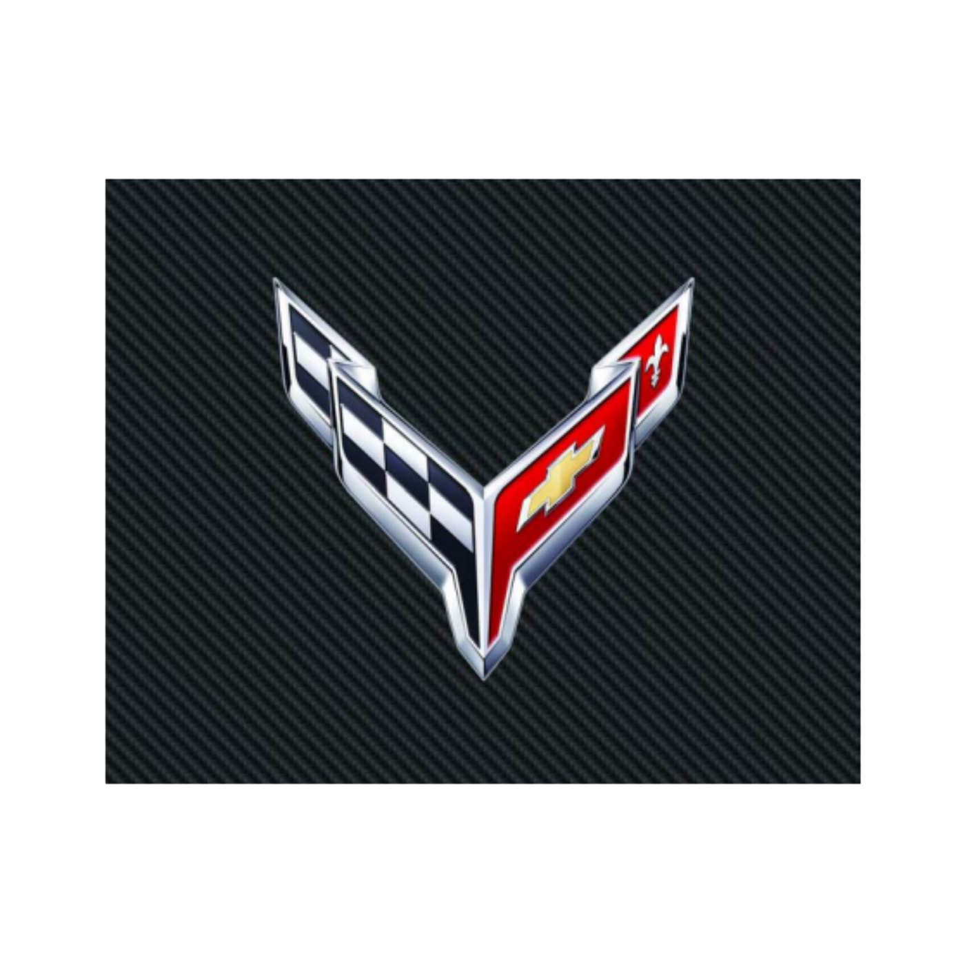 Black Corvette C8 Metal Print