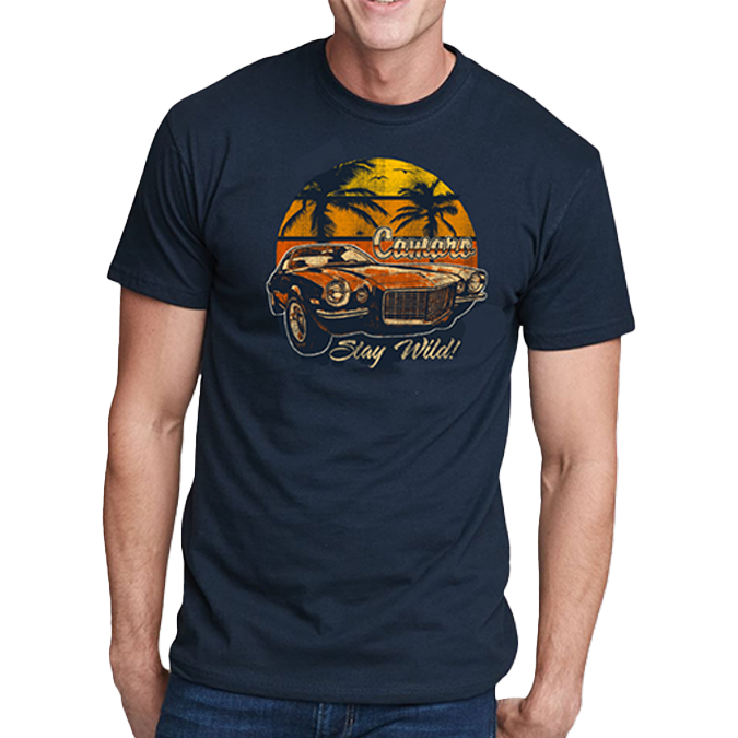 Rosy Brown Camaro Sunset Palms T-Shirt