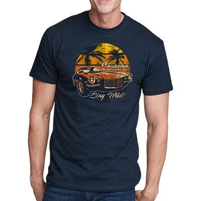 Rosy Brown Camaro Sunset Palms T-Shirt