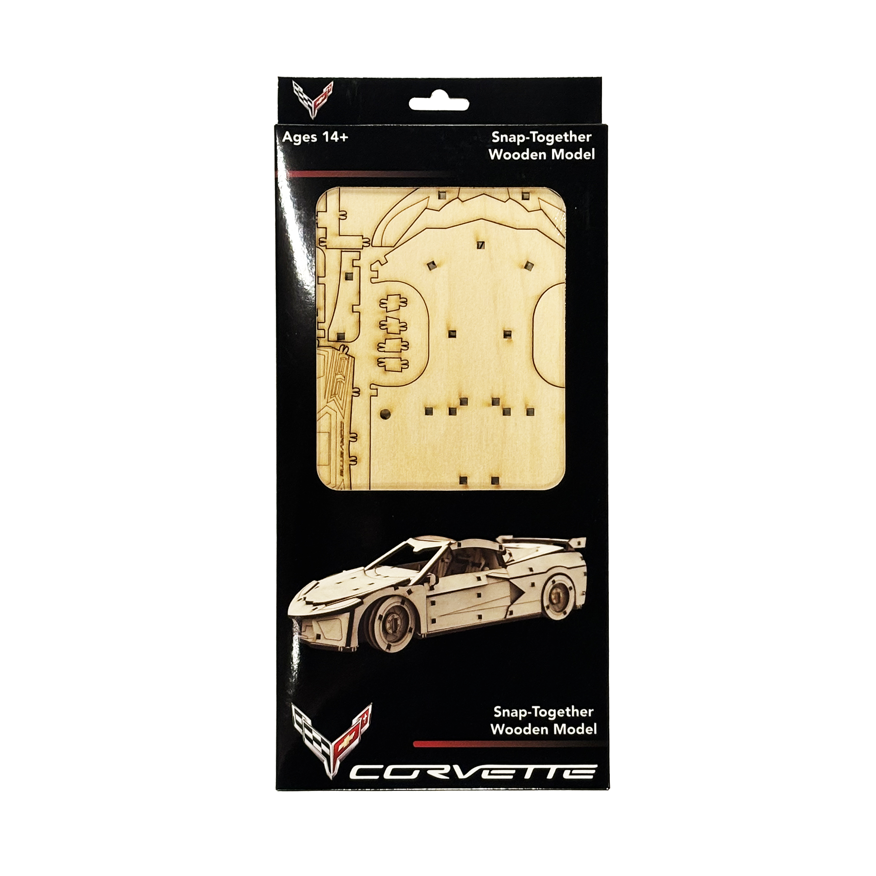 Corvette C8 Snap Together Wooden Model