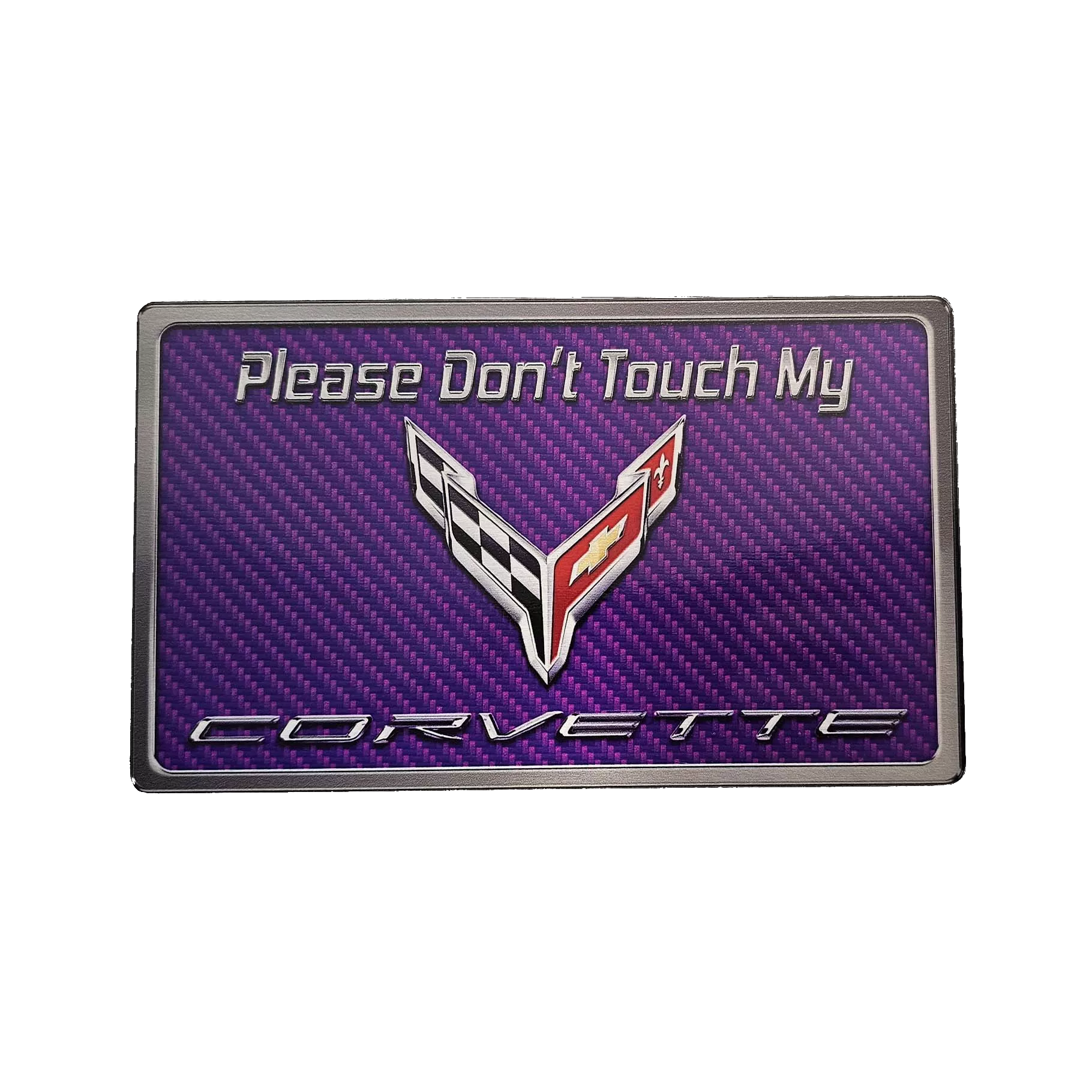 Dark Slate Blue 2020-2024 C8 Corvette  - Please Don't Touch My C8 Corvette Dash Plaque