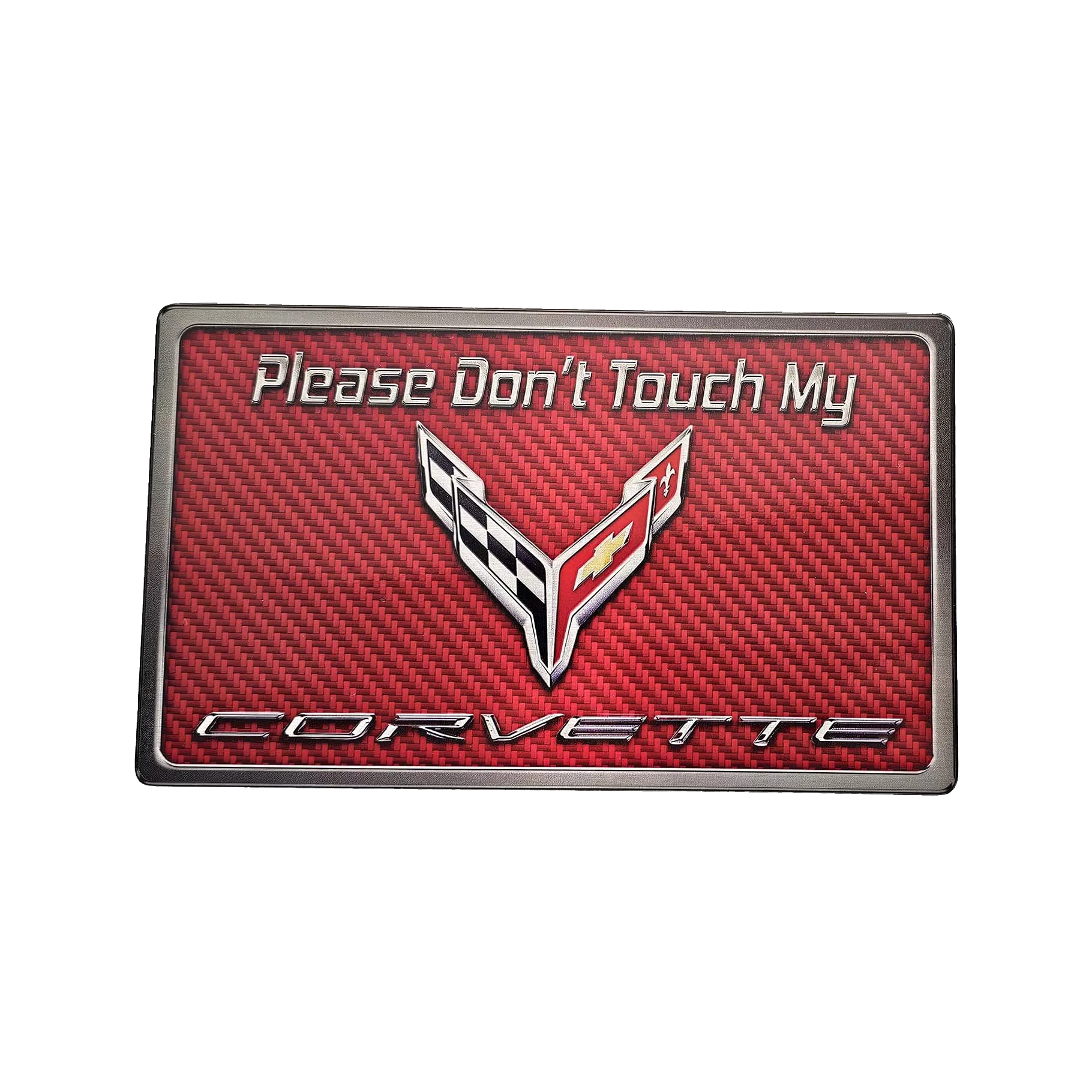 Brown 2020-2024 C8 Corvette  - Please Don't Touch My C8 Corvette Dash Plaque