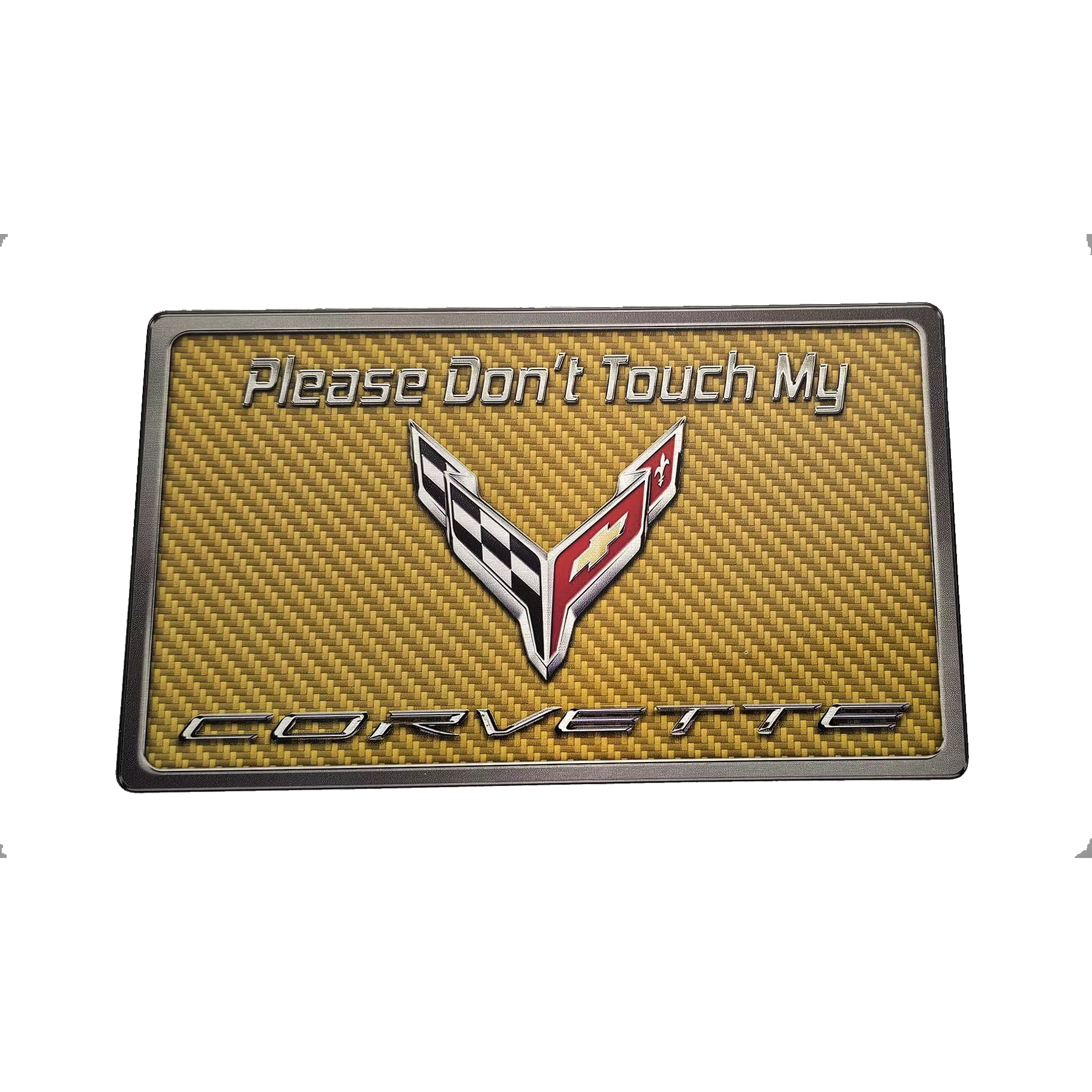 Sienna 2020-2024 C8 Corvette  - Please Don't Touch My C8 Corvette Dash Plaque