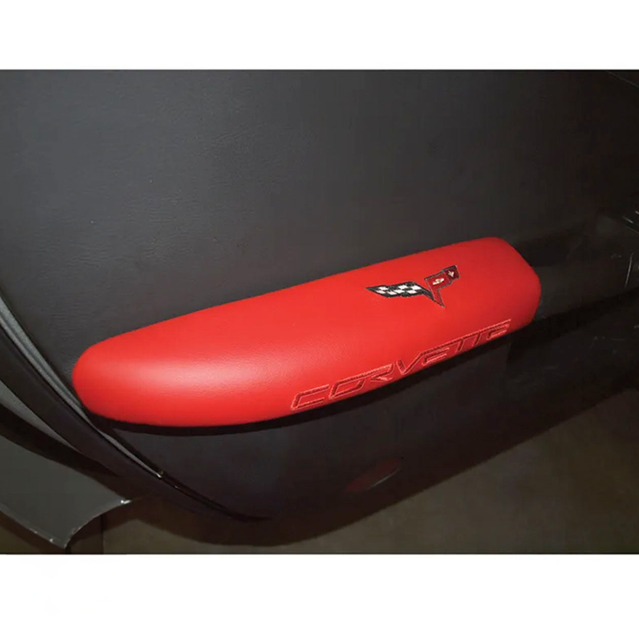 C6 Corvette Embroidered Leather Arm Rest Pads