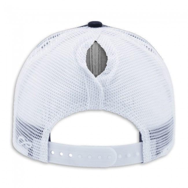 Lavender Corvette Racing Modern Trucker Ponytail Cap Black/White