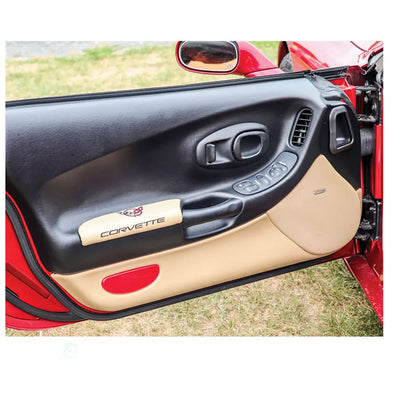 C5 Corvette Embroidered Leather Arm Rest Pads