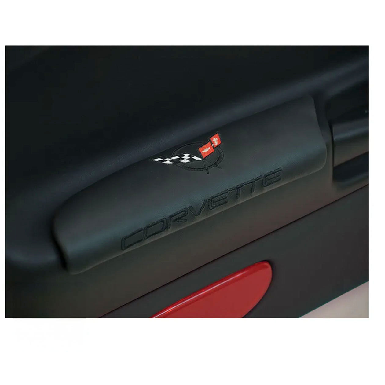 C5 Corvette Embroidered Leather Arm Rest Pads