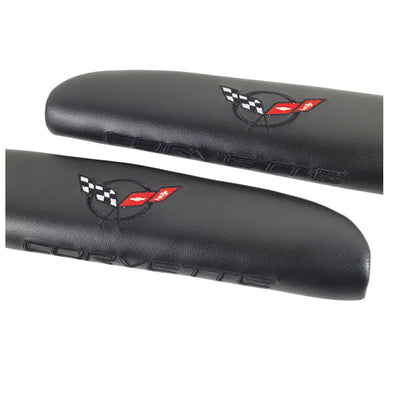 C5 Corvette Embroidered Leather Arm Rest Pads