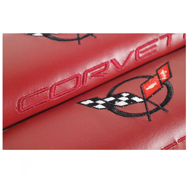 C5 Corvette Embroidered Leather Arm Rest Pads