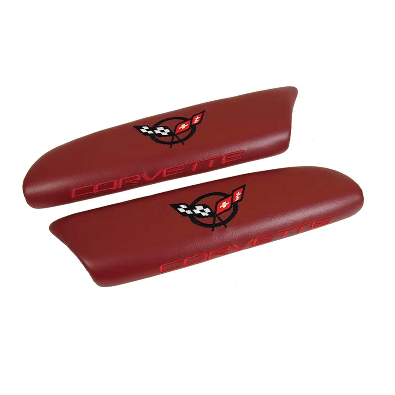 C5 Corvette Embroidered Leather Arm Rest Pads