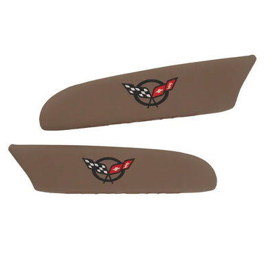 C5 Corvette Embroidered Leather Arm Rest Pads