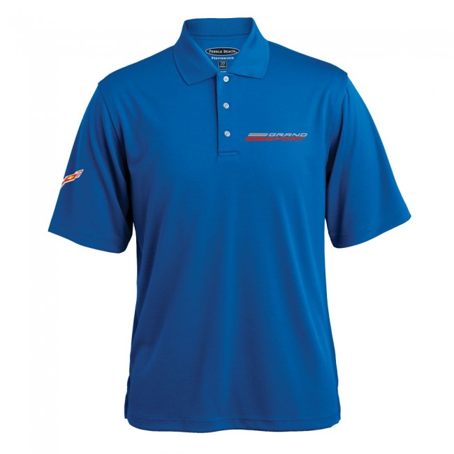 Dark Cyan Grand Sport Textured Polo-Cobalt