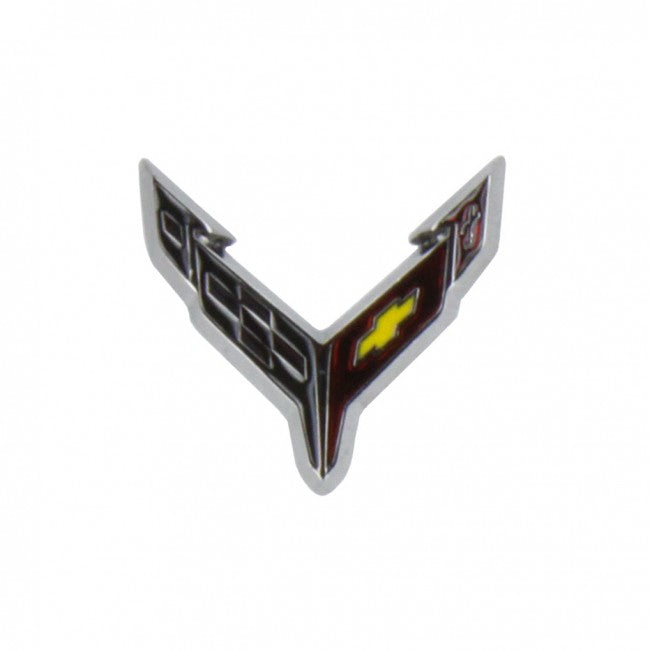 Gray C8 Corvette Carbon Flash Lapel Pin