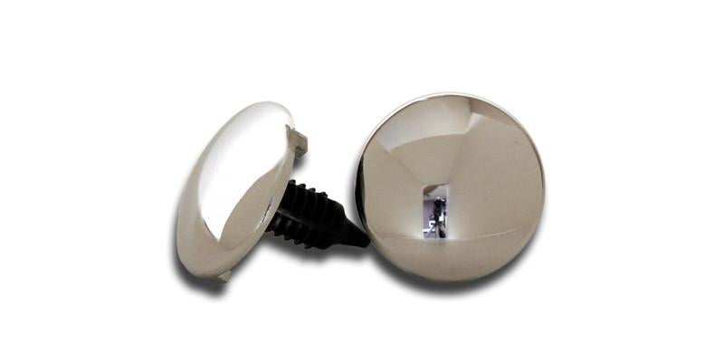 Rosy Brown 2005-2013 C6 Corvette Convertible only - Trunk Lid Liner Fastener Cover Kit 2Pc - Chrome