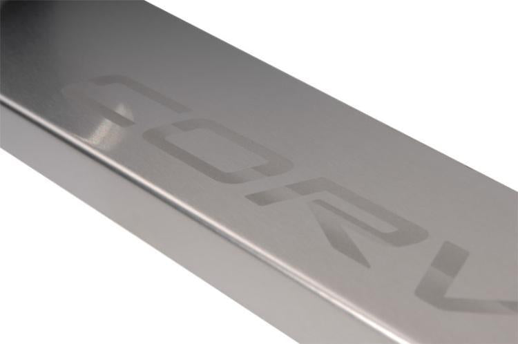 1997-2004 C5/Z06 Corvette - Outer Door Sills Etched C5 Logo & CORVETTE Lettering 2Pc - Brushed Stainless