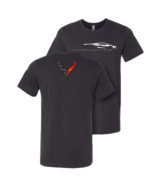 Dark Slate Gray C8 Corvette Gesture T-Shirt