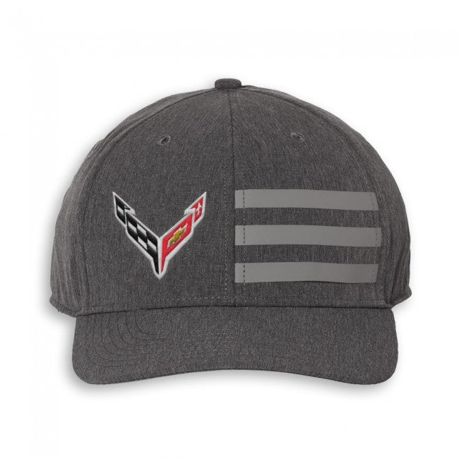Dark Slate Gray Corvette Adidas 3-Stripe Cap