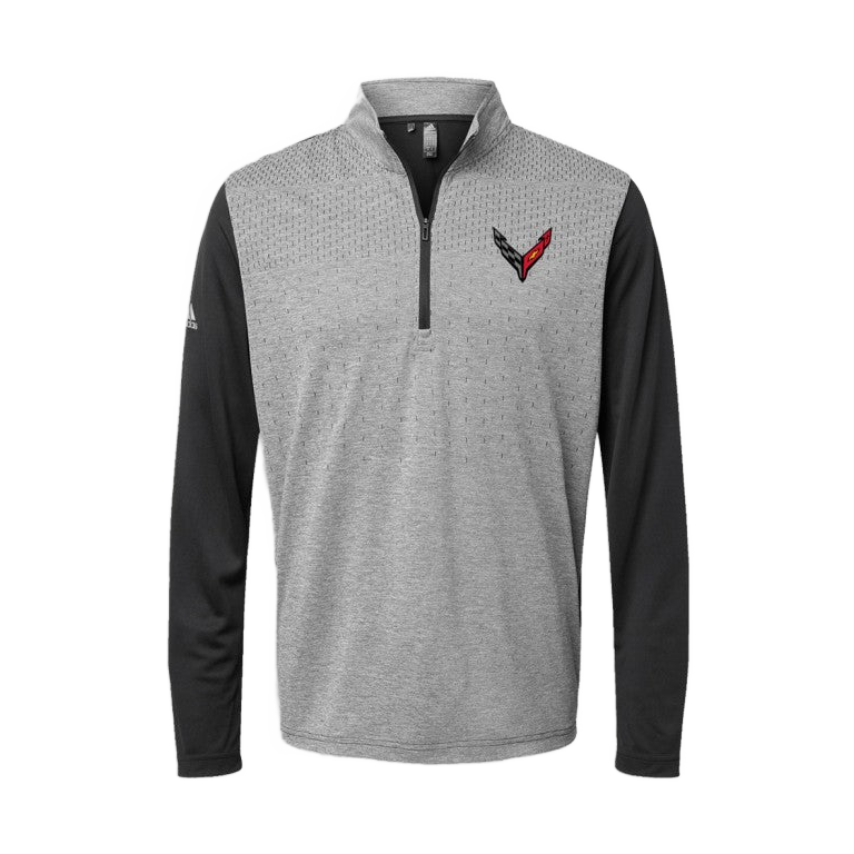 Corvette Adidas Heather Quarter-Zip Pullover