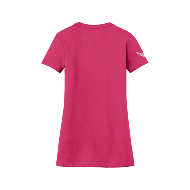 Maroon Corvette C8 Women's New Era Blend V-Neck Tee