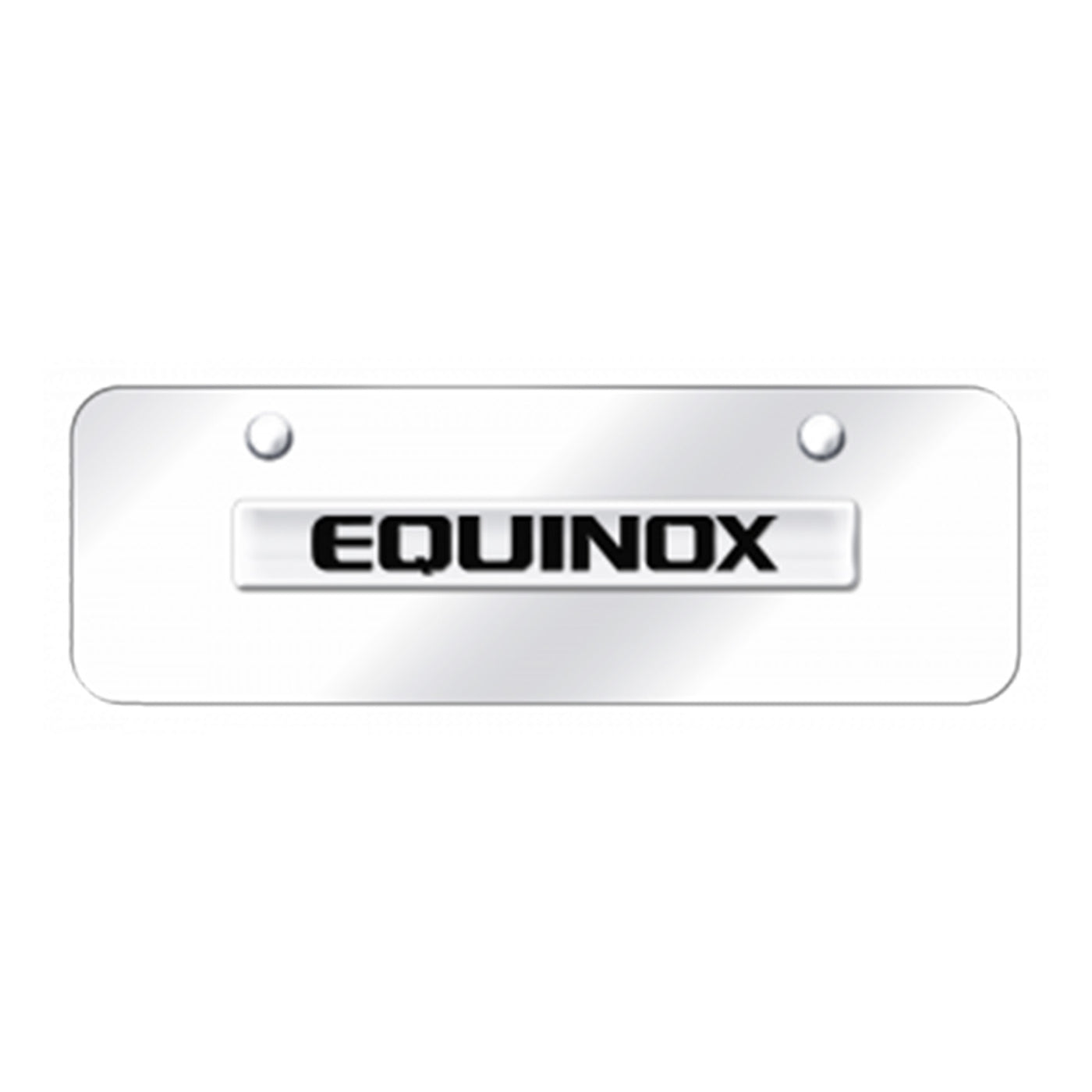 Equinox Name Mini Plate - Chrome on Mirrored