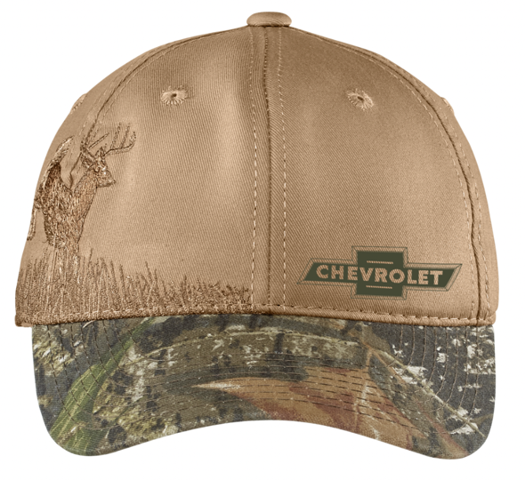 Rosy Brown Vintage Chevrolet Bowtie Camo Hat