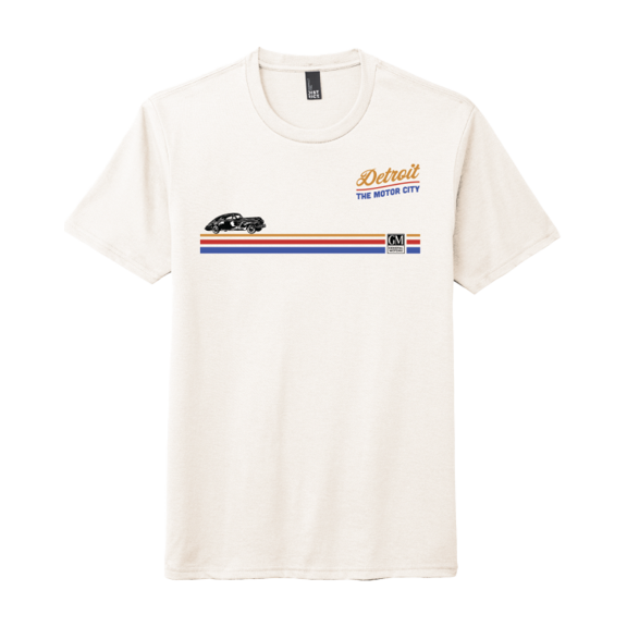 Beige General Motors Detroit Motor City Graphic T-Shirt