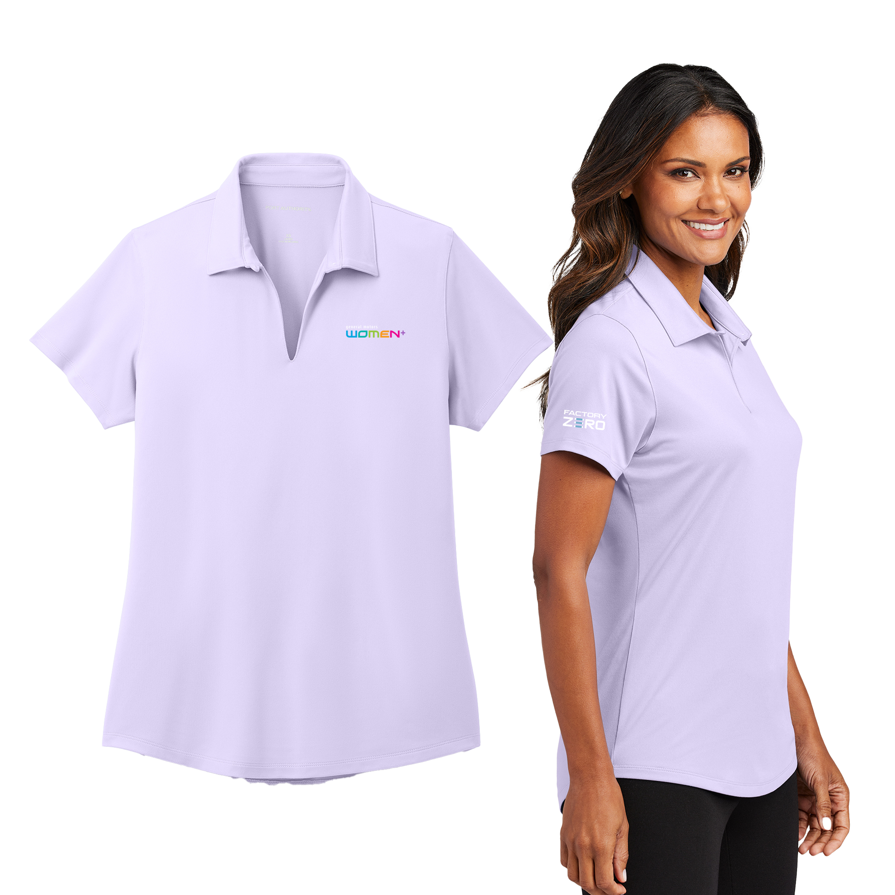 Lavender GM Women's Plus - Factory Zero City Stretch Polo