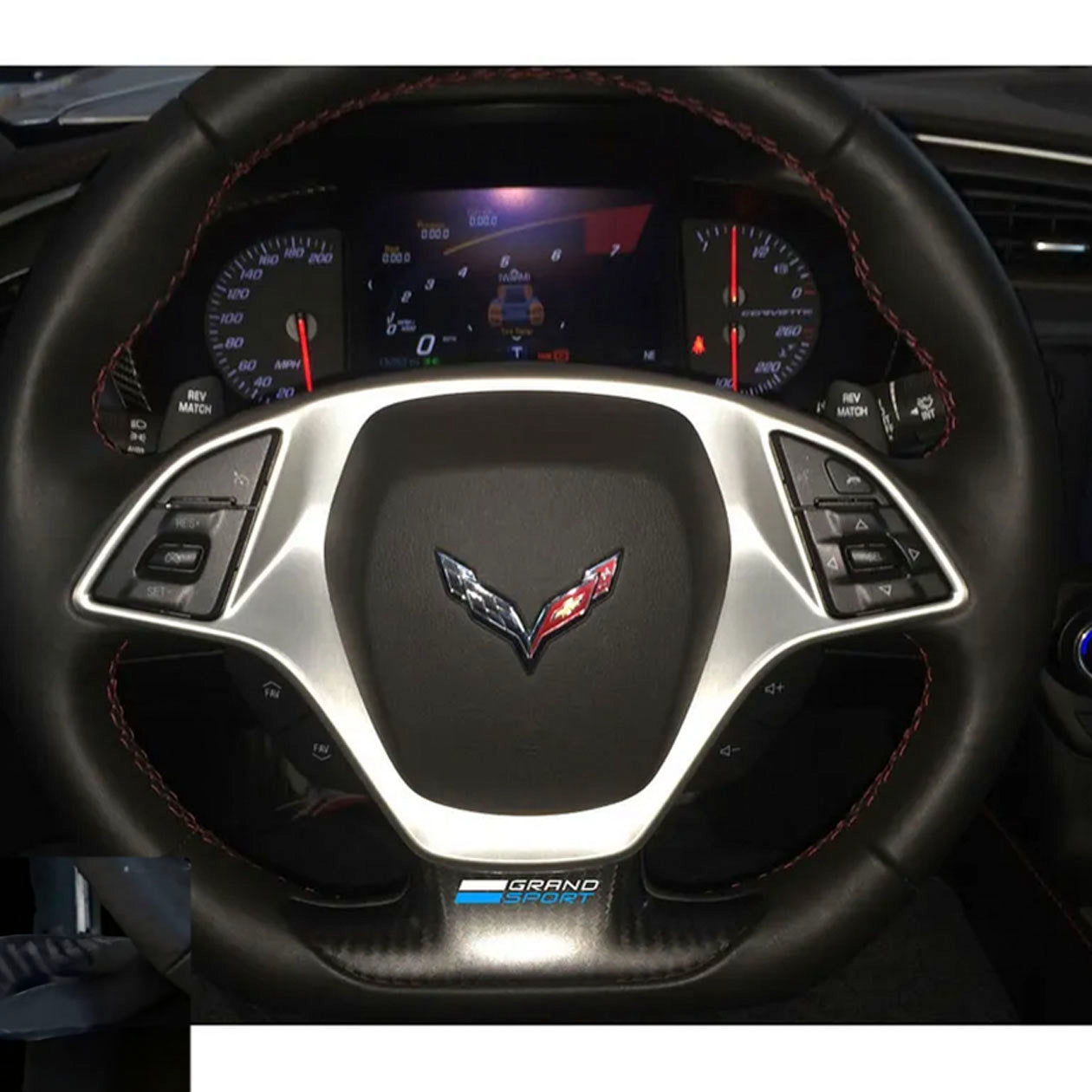 C8 Corvette Grand Sport Steering Wheel Vinyl Decal