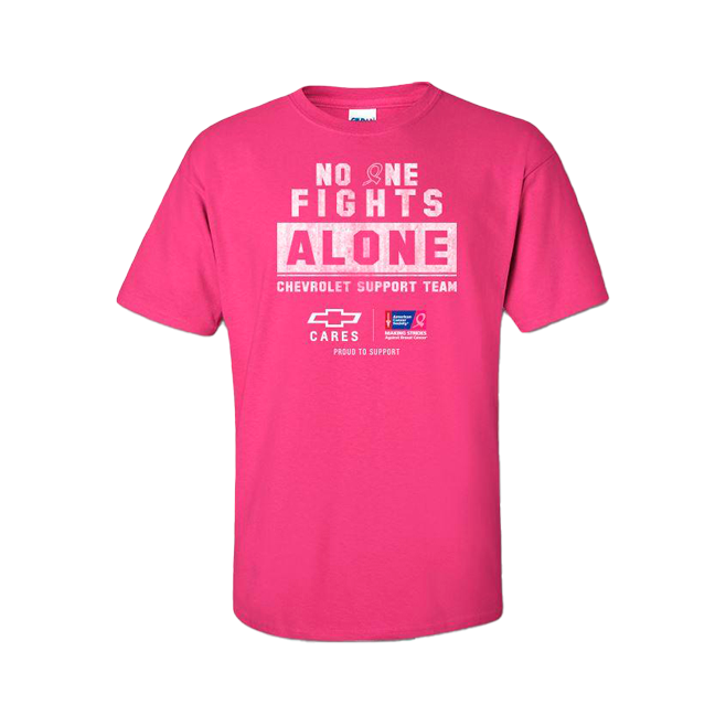 Chevrolet Breast Cancer Awareness No One Fights Alone Pink Tee