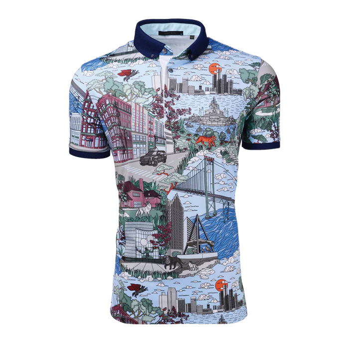 Cadillac Men's Where the Wolves Are Polo by Greyson