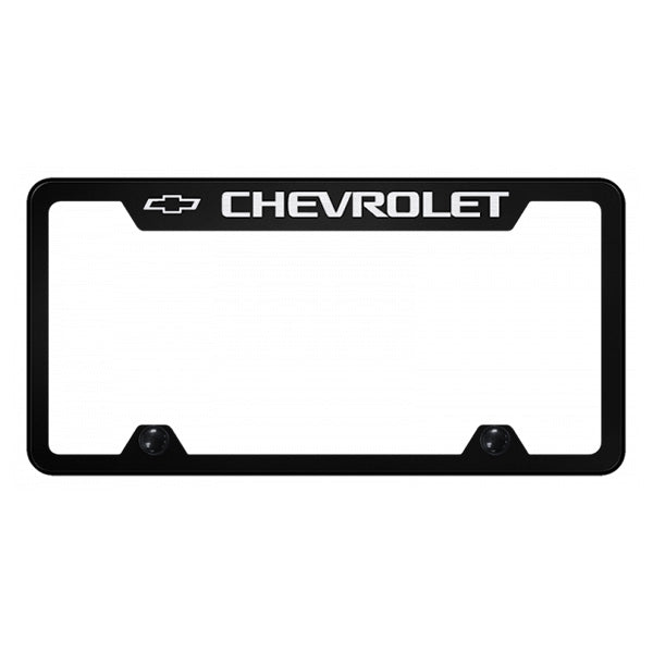 Light Gray Chevrolet Steel Truck Cut-Out Frame - Laser Etched Black