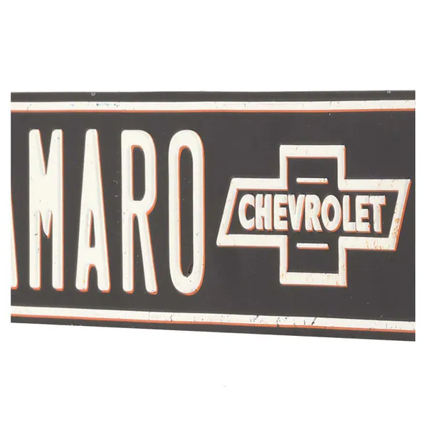 Beige Chevrolet Camaro Avenue Embossed Metal Street Sign