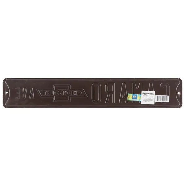 Dark Slate Gray Chevrolet Camaro Avenue Embossed Metal Street Sign