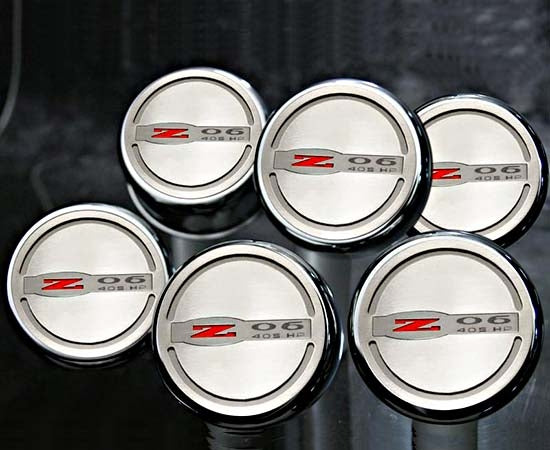 Dark Slate Gray 2002-2004 C5 & Z06 Corvette - Z06 405HP Style Executive Series Fluid Cap Cover 6Pc Set - Manual Trans