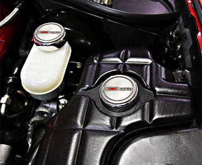 Light Gray 2002-2004 C5 & Z06 Corvette - Z06 405HP Style Executive Series Fluid Cap Cover 6Pc Set - Manual Trans