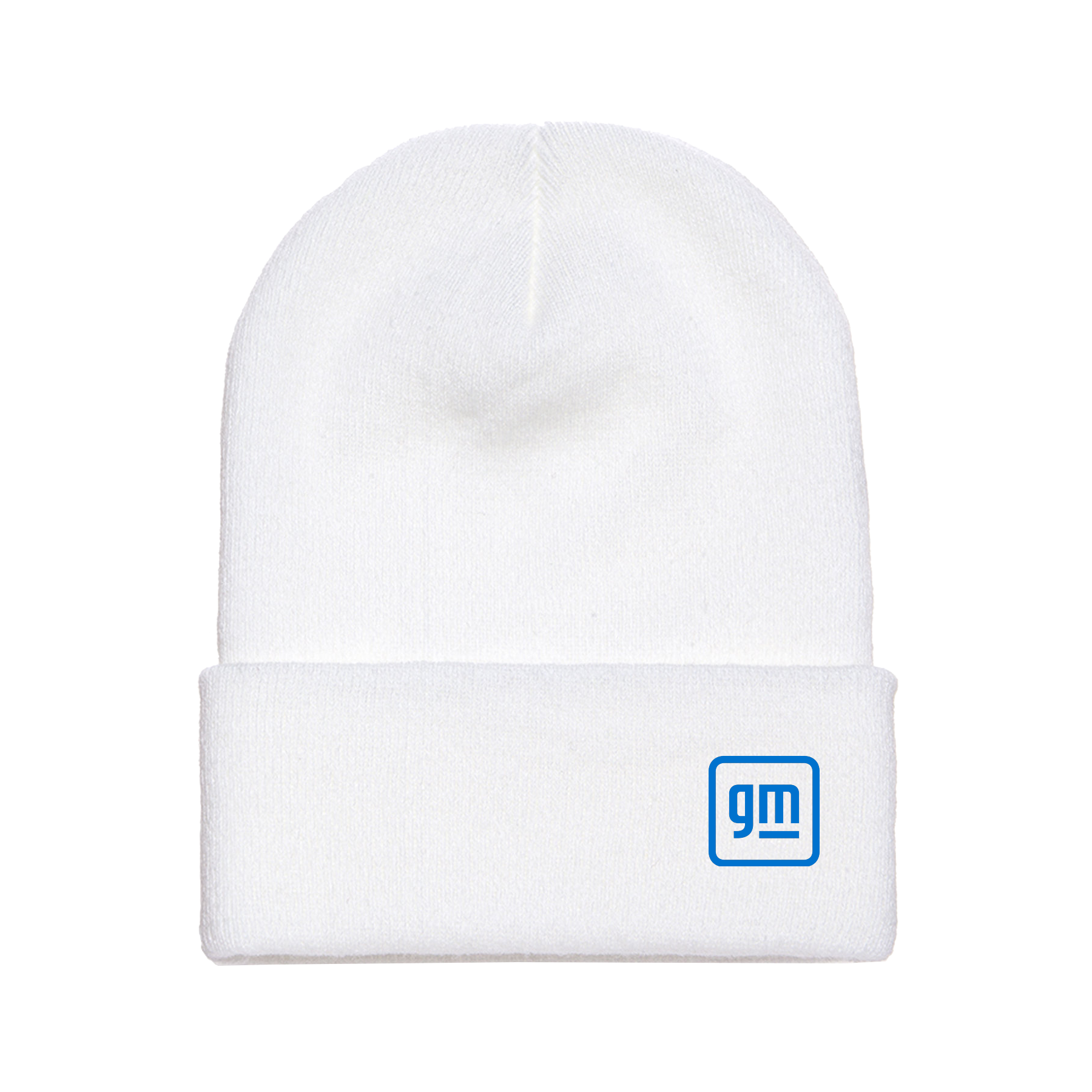 White Smoke General Motors Cuffed Knit Beanie