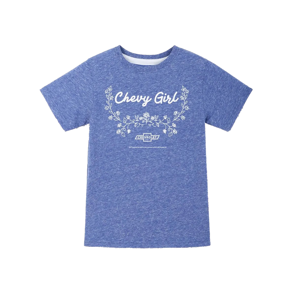 Chevy Girl Flowers Youth T-Shirt