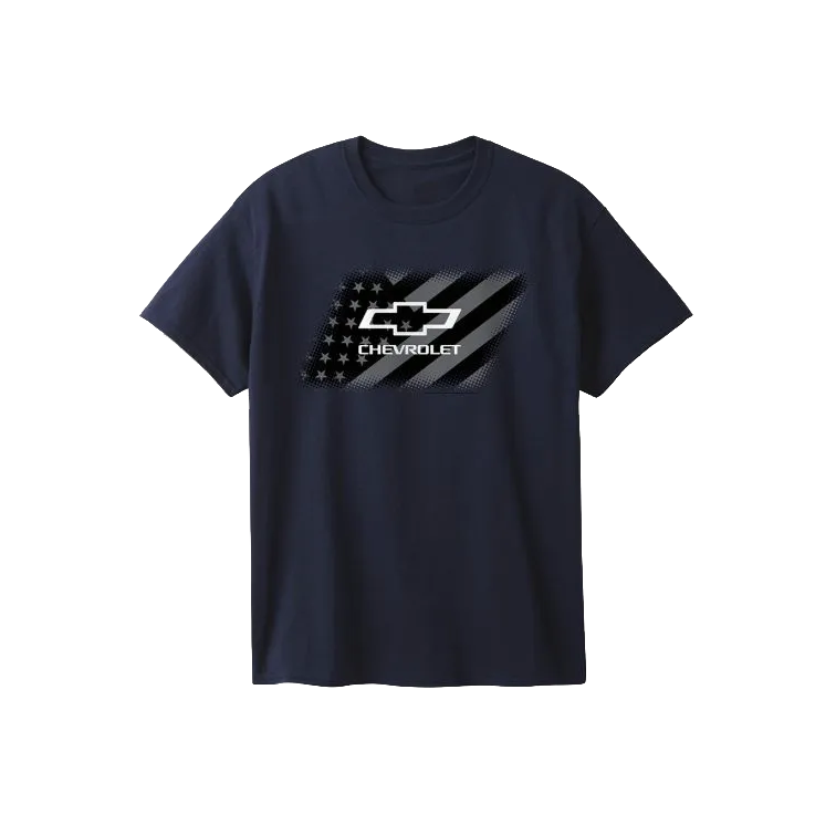 Dark Slate Gray Chevrolet Bowtie Flag T-Shirt