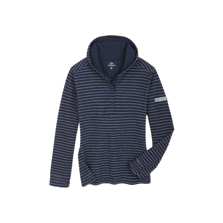 Dark Slate Gray GMC Women's Striped Hoodie