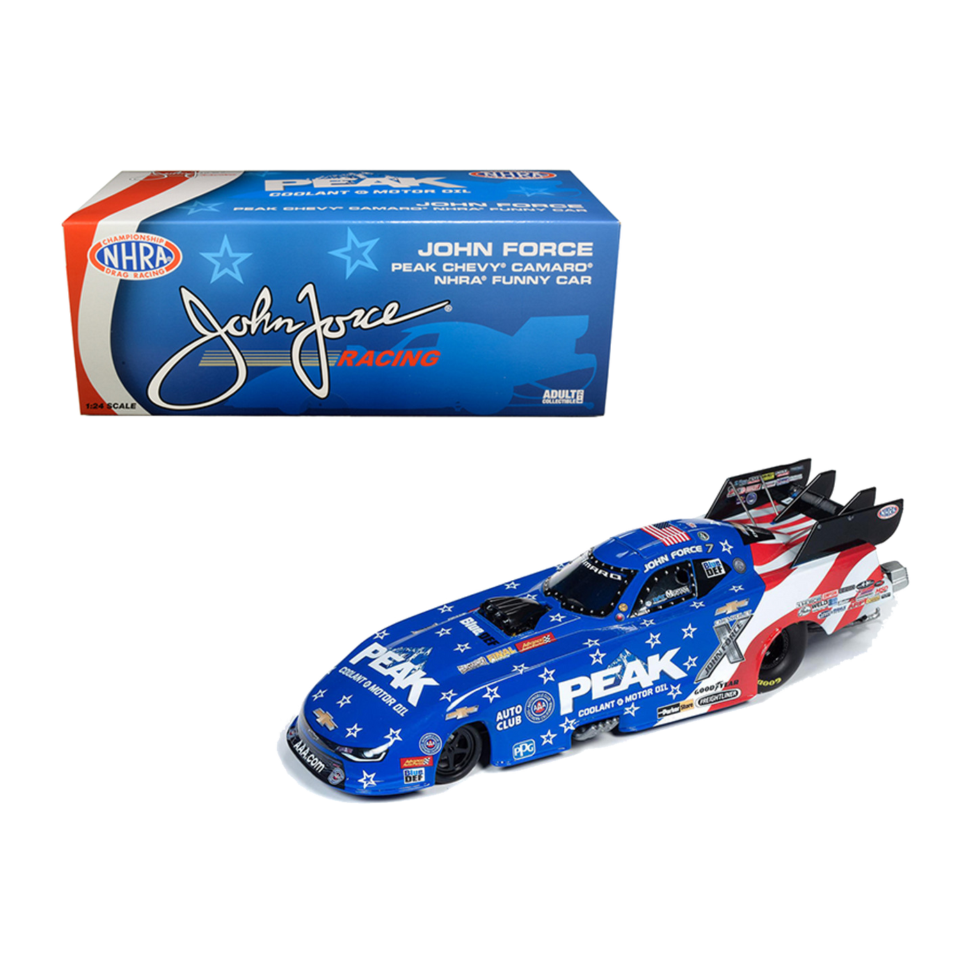 John Force Peak NHRA Camaro Funny Car 1:24 Scale Nascar Diecast