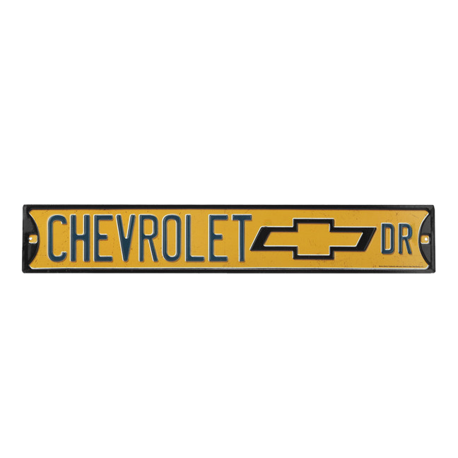 Chevrolet Drive Embossed Metal Street Sign