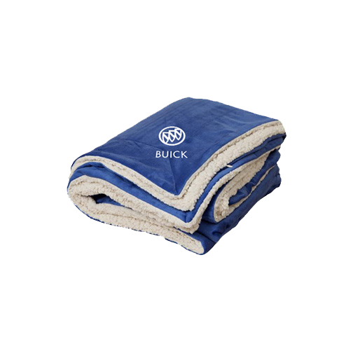 Dark Slate Blue Buick Micro Mink Sherpa Blanket