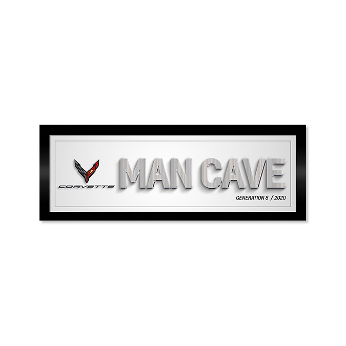 Corvette Generation 8 Man Cave Framed Art
